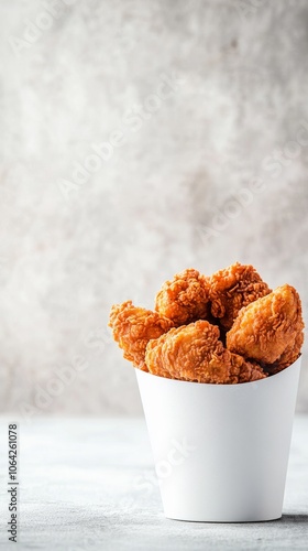 An empty scene featuring blank mockup template (Fried Chicken Bucket for National Fast Food Day)