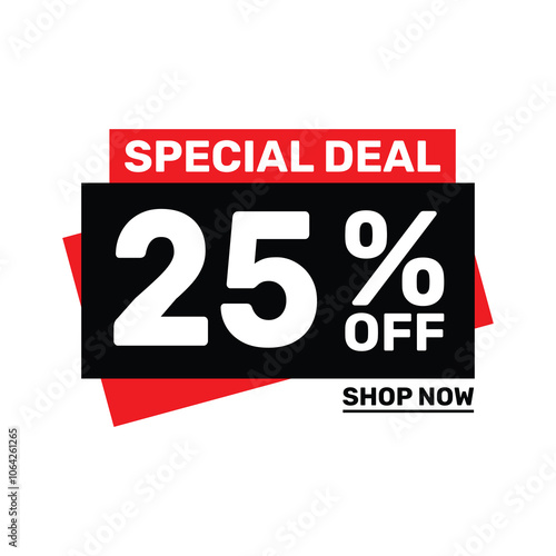 Special deal 25 off price marketing blue color design.