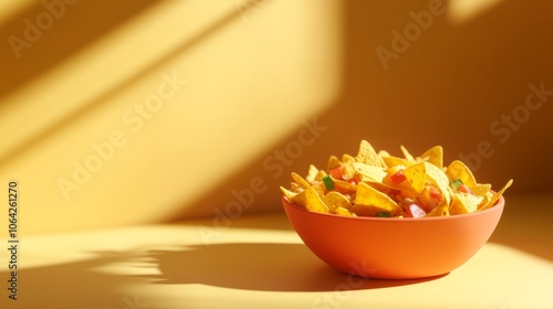 An empty scene featuring blank mockup template (Loaded Nachos Platter for National Fast Food Day), 
