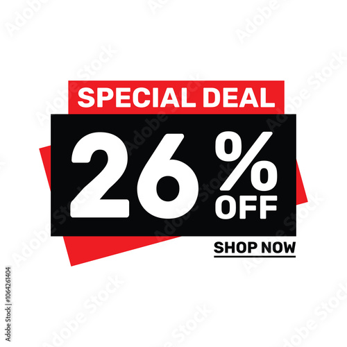 Special deal 26 off price marketing blue color design.