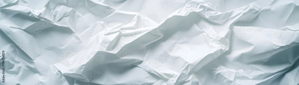 Obraz premium Abstract Crumpled White Paper Texture