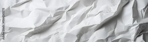 Abstract Texture of Crumpled White Paper photo