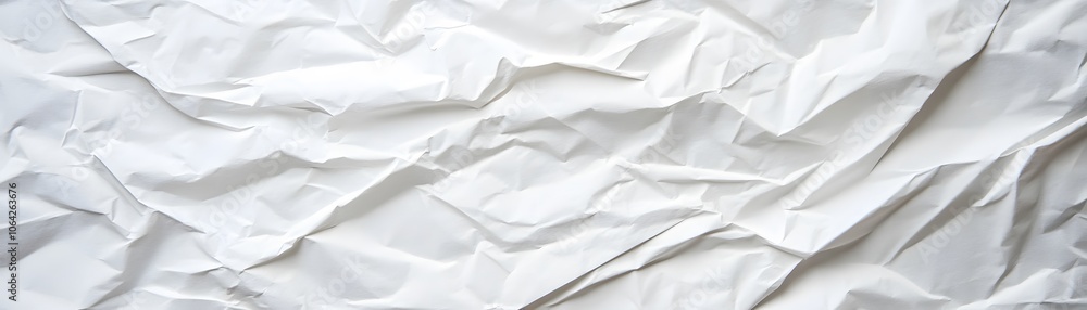 Fototapeta premium Crumpled White Paper Texture