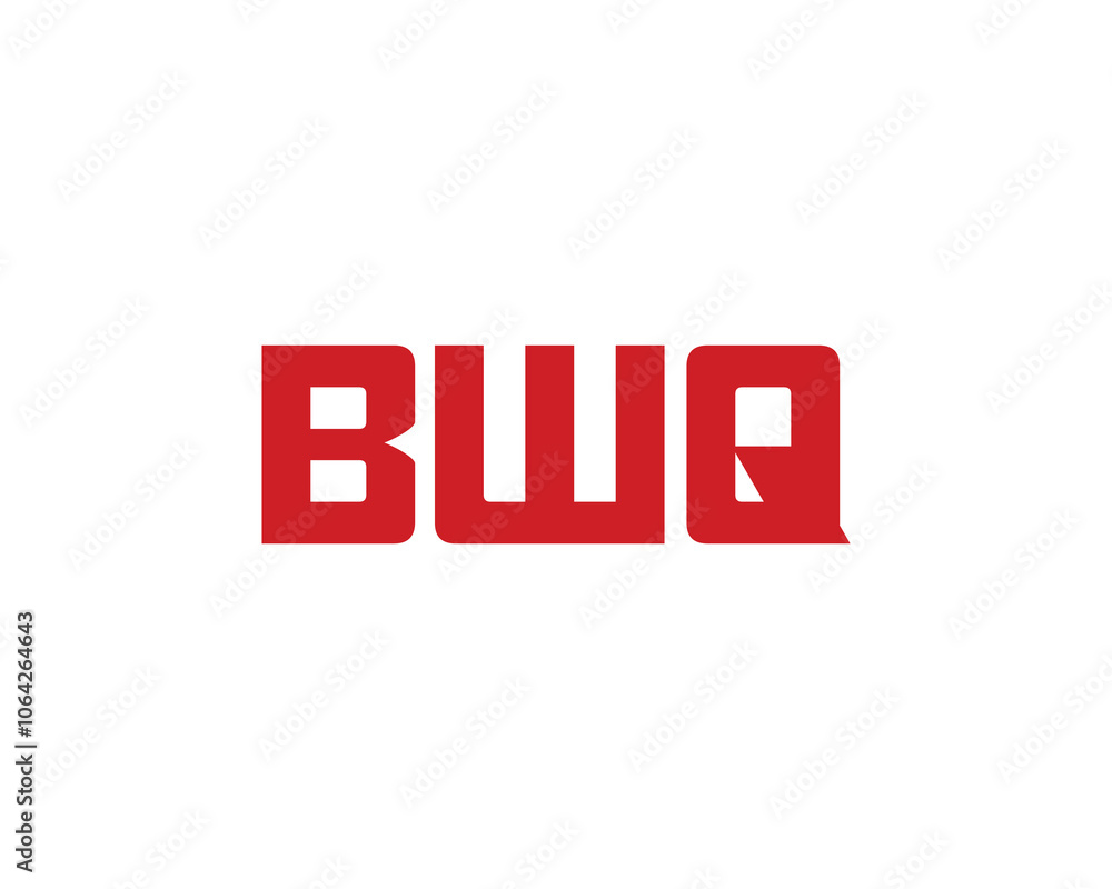 BWQ logo design vector template. BWQ