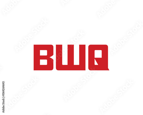 BWQ logo design vector template. BWQ