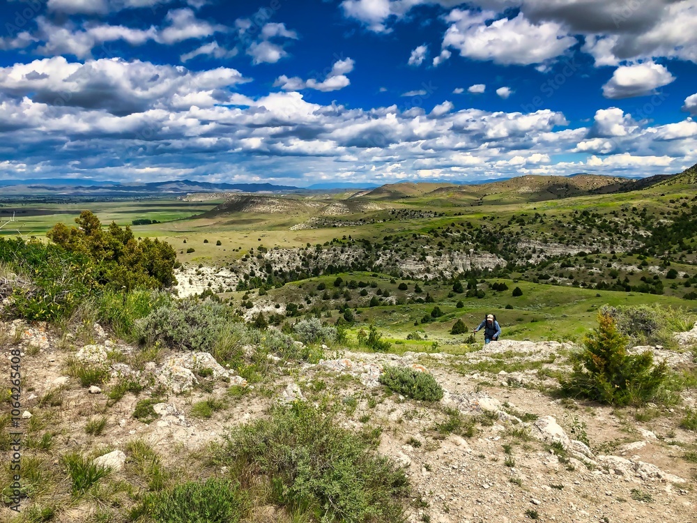 Panoramic View from Trail to Madison Buffalo Jump in Montana. Panoramic View from Trail to Madison Buffalo Jump in Montana.