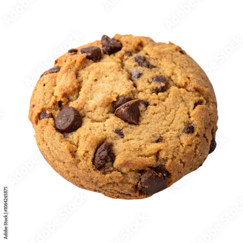 chocolate cookie isolated on transparent background