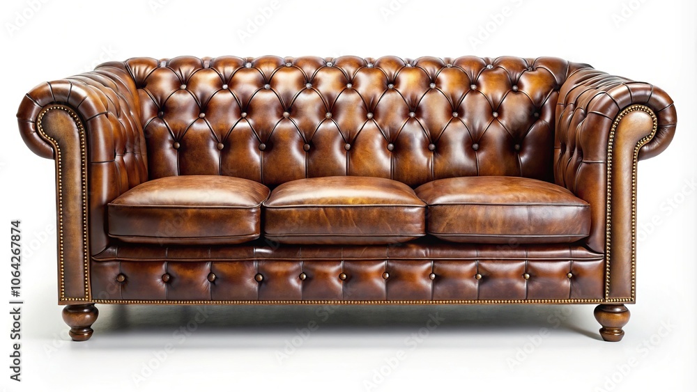 Rich luxurious leather upholstery on a sofa, interior design, rich, velvety Rich luxurious leather upholstery on a sofa, interior design, rich, velvety