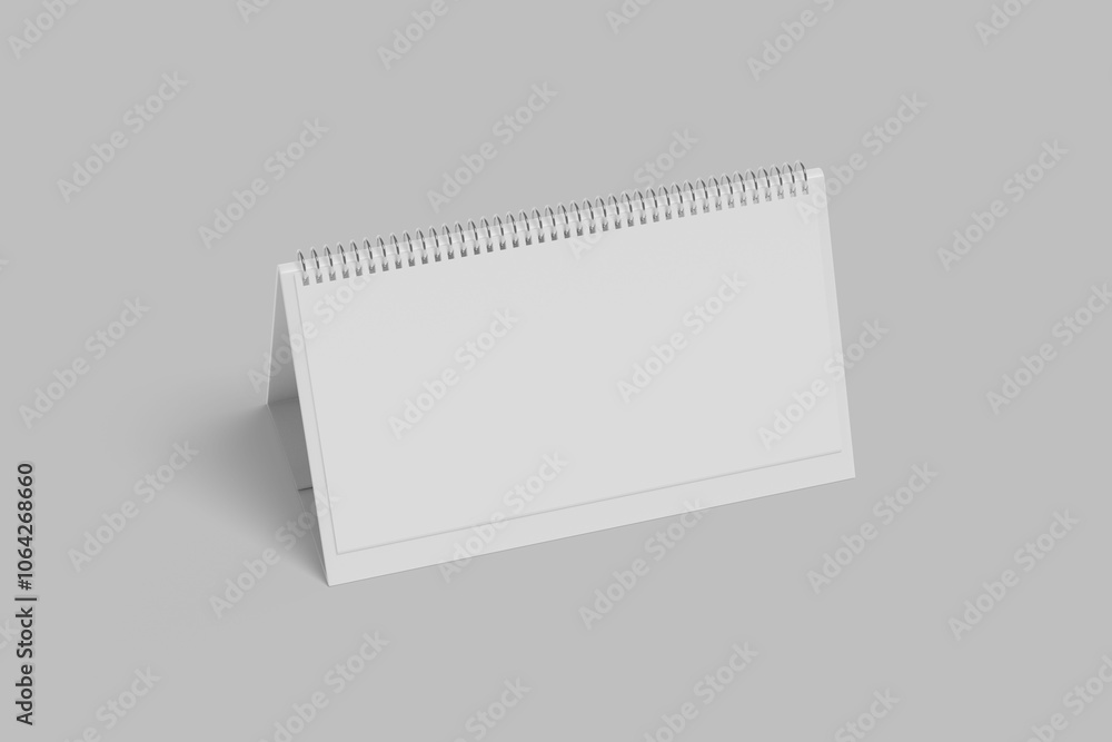 Blank desk calendar on gray background Blank desk calendar on gray background