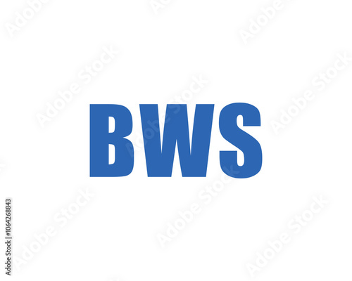 BWS logo design vector template. BWS photo