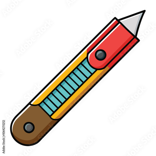 paper cutters knife on white background