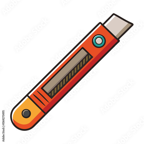 paper cutters knife on white background