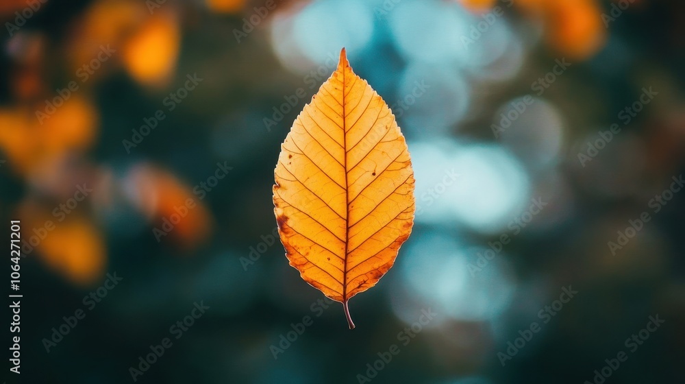 A Single Autumn Leaf A Single Autumn Leaf