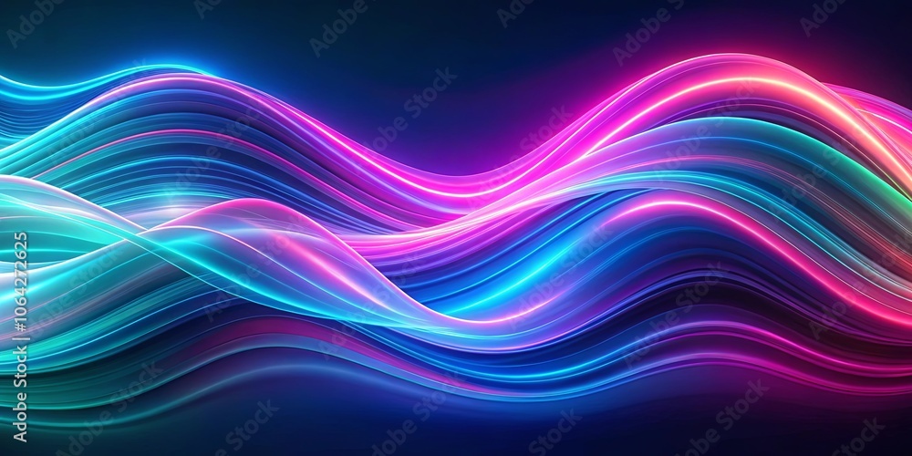 A Symphony of Vibrant Hues in Dynamic Curving Patterns, Evoking an Abstract Dance of Light and Form A Symphony of Vibrant Hues in Dynamic Curving Patterns, Evoking an Abstract Dance of Light and Form