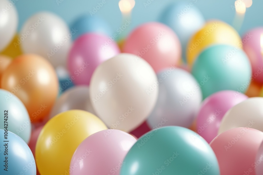 A bunch of colorful balloons in a bunch A bunch of colorful balloons in a bunch