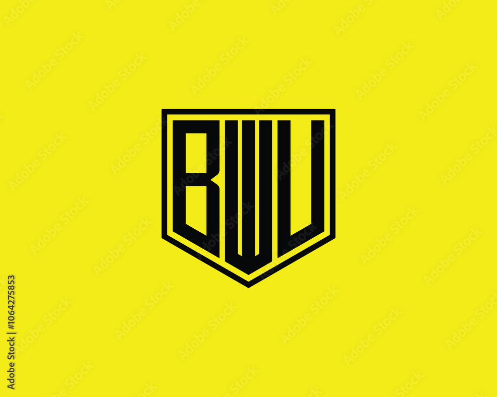 BWU logo design vector template. BWU BWU logo design vector template. BWU