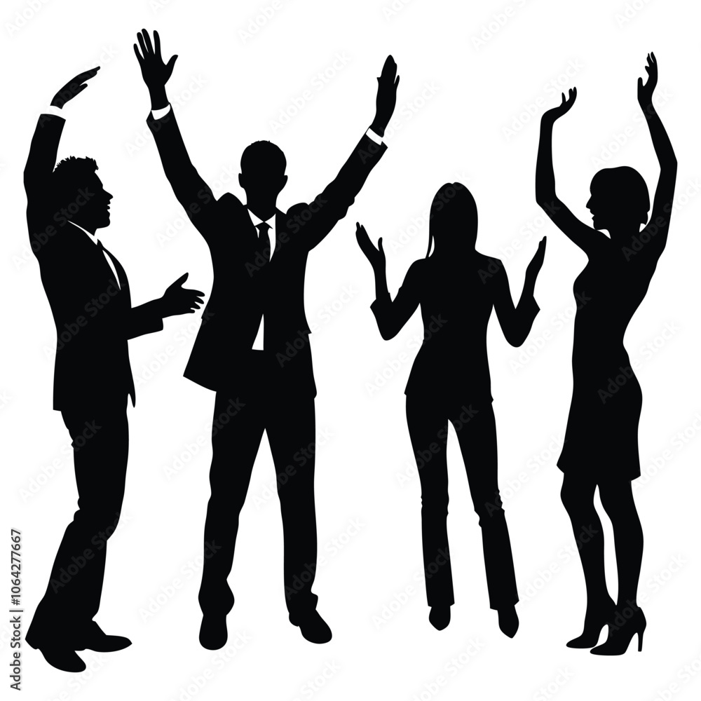 people gesture silhouette set people gesture silhouette set