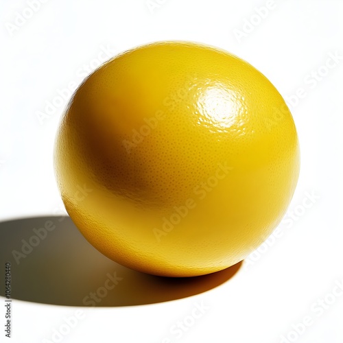 Yellow Sphere on White Background