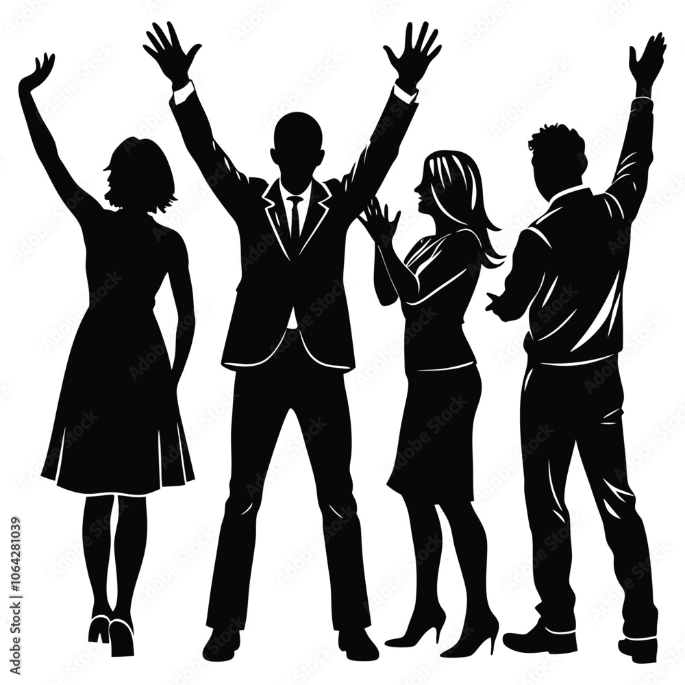people gesture silhouette set people gesture silhouette set