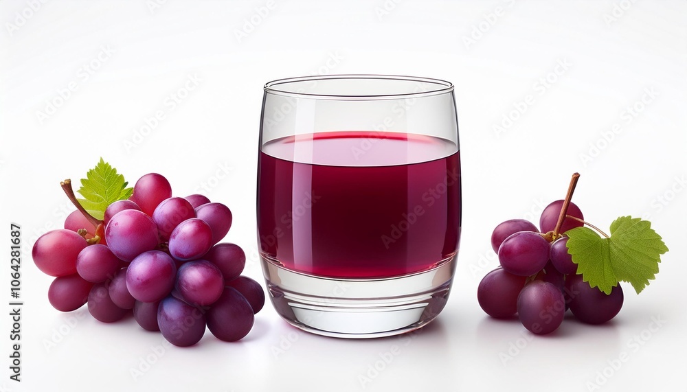 Grape Juice on white background isolated. Beverage. Drink.