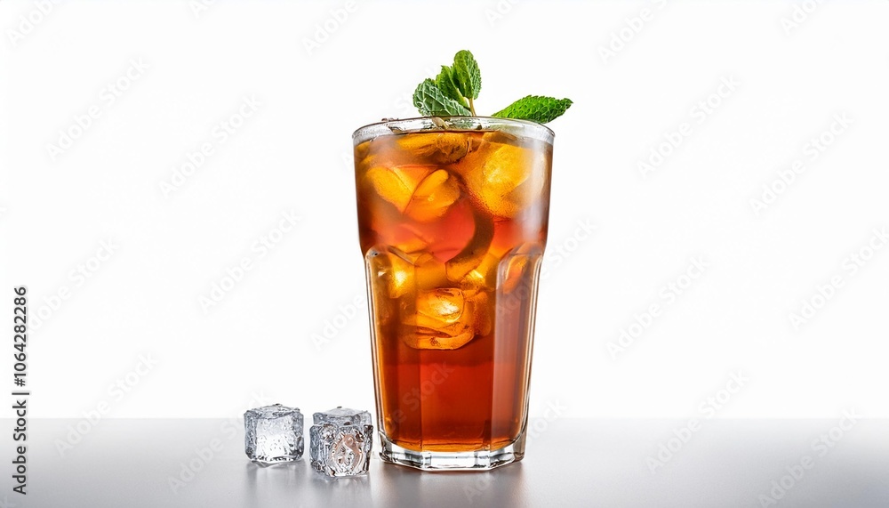 Iced Tea on white background isolated. Beverage. Drink. Iced Tea on white background isolated. Beverage. Drink.