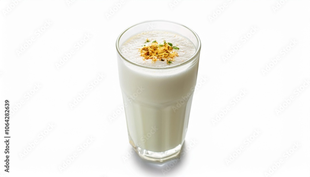 Lassi on white background isolated. Beverage. Drink. Lassi on white background isolated. Beverage. Drink.