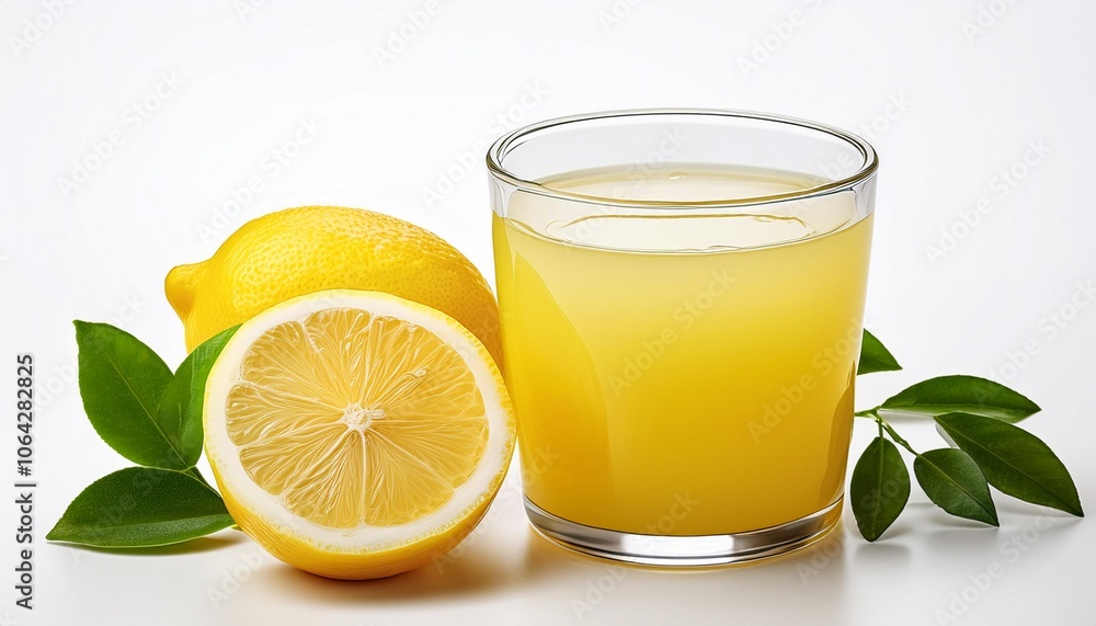 Lemon Juice on white background isolated. Beverage. Drink. Lemon Juice on white background isolated. Beverage. Drink.