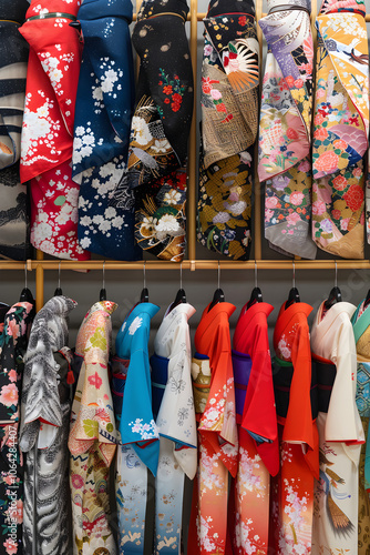 Harmony of Tradition and Diversity: Styles of Kimonos in Vivid Display photo