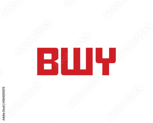 BWY logo design vector template. BWY