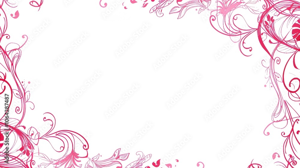 Pink hand drawn border background creates a charming and artistic look. A delightful combination of color and creativity Pink hand drawn border background creates a charming and artistic look. A delightful combination of color and creativity