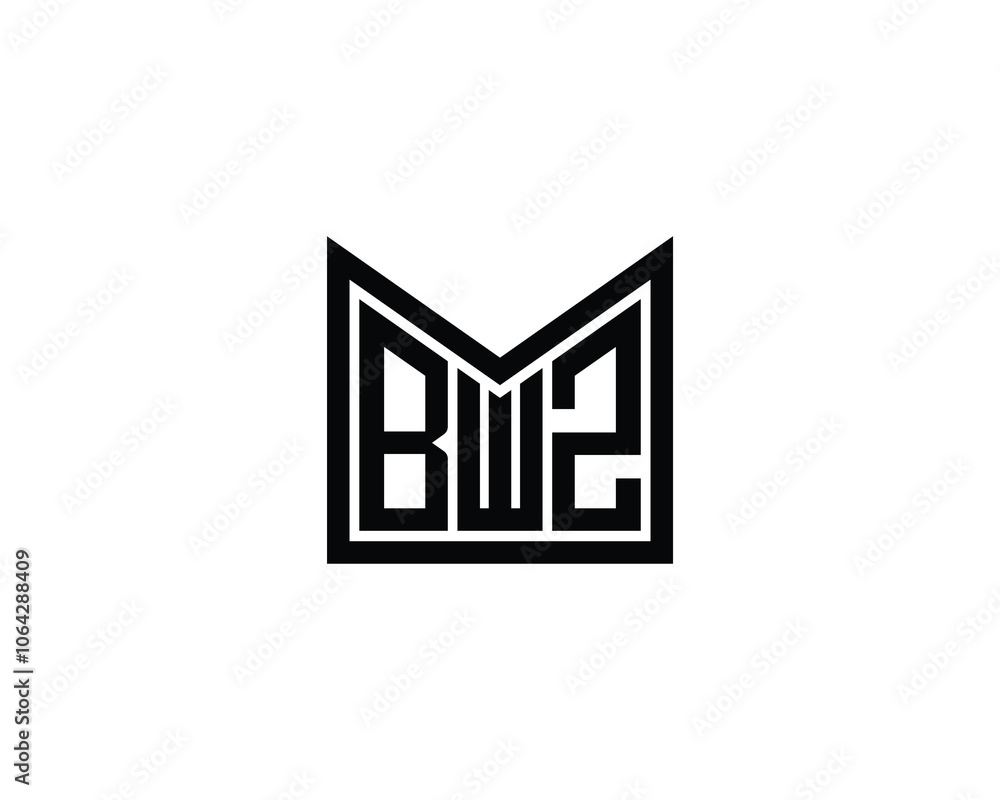 BWZ logo design vector template. BWZ BWZ logo design vector template. BWZ