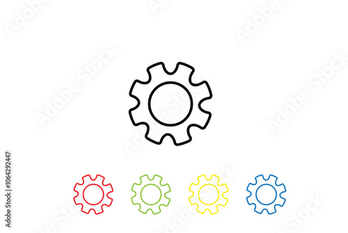 Gear icon vector logo design template