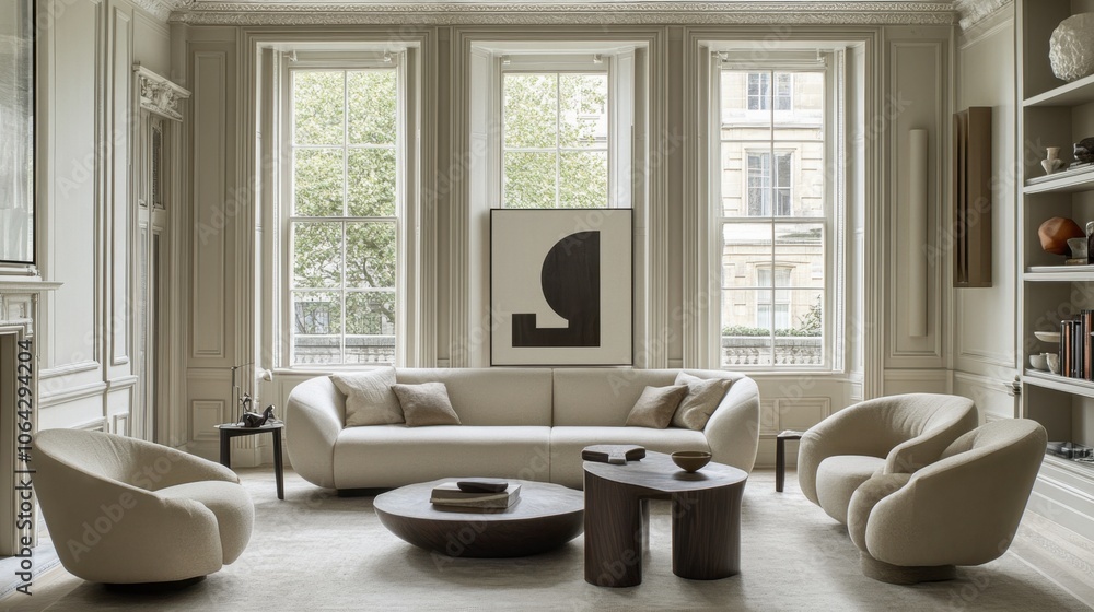 Minimalist Living Room with Elegant Furnishings Minimalist Living Room with Elegant Furnishings