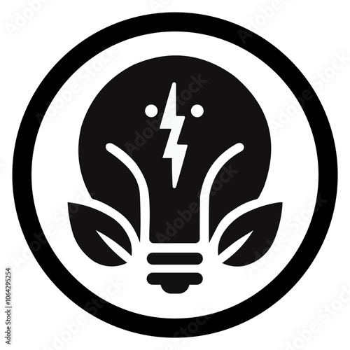 Sign of Energy efficiency pictogram, sustainability, energy crisis, eco-friendly