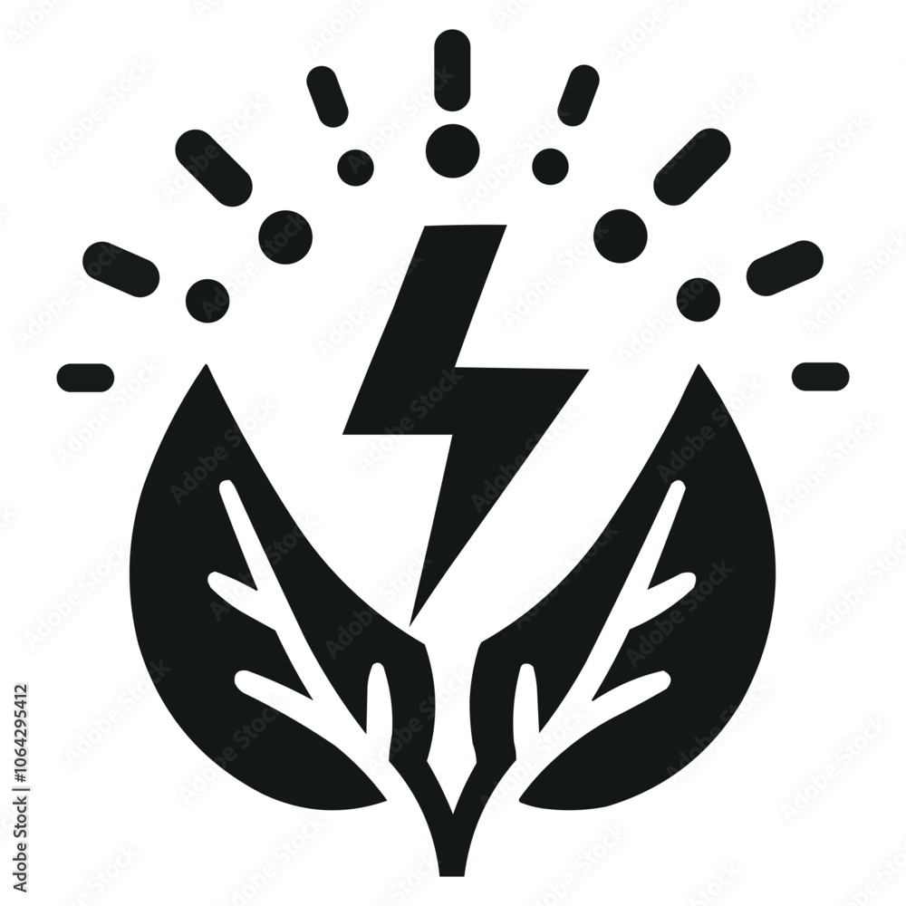 Fototapeta premium Sign of Energy efficiency pictogram, sustainability, energy crisis, eco-friendly
