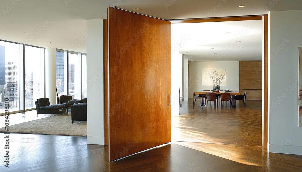 Fototapeta premium Minimalist and unique interior design in the house