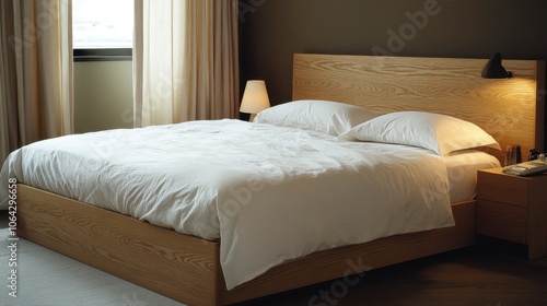 Wallpaper Mural Modern Bedroom with Minimalistic Design and Natural Light Torontodigital.ca