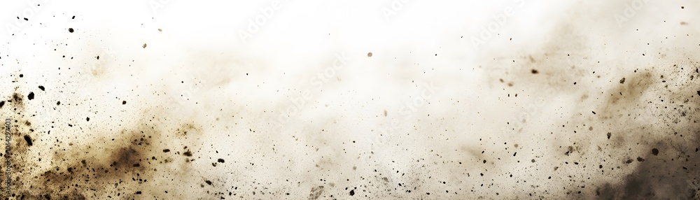 Abstract Brown Dust Explosion on White Background Abstract Brown Dust Explosion on White Background