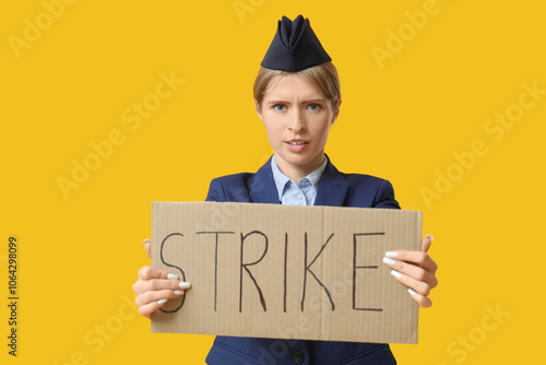 Protesting female stewardes...