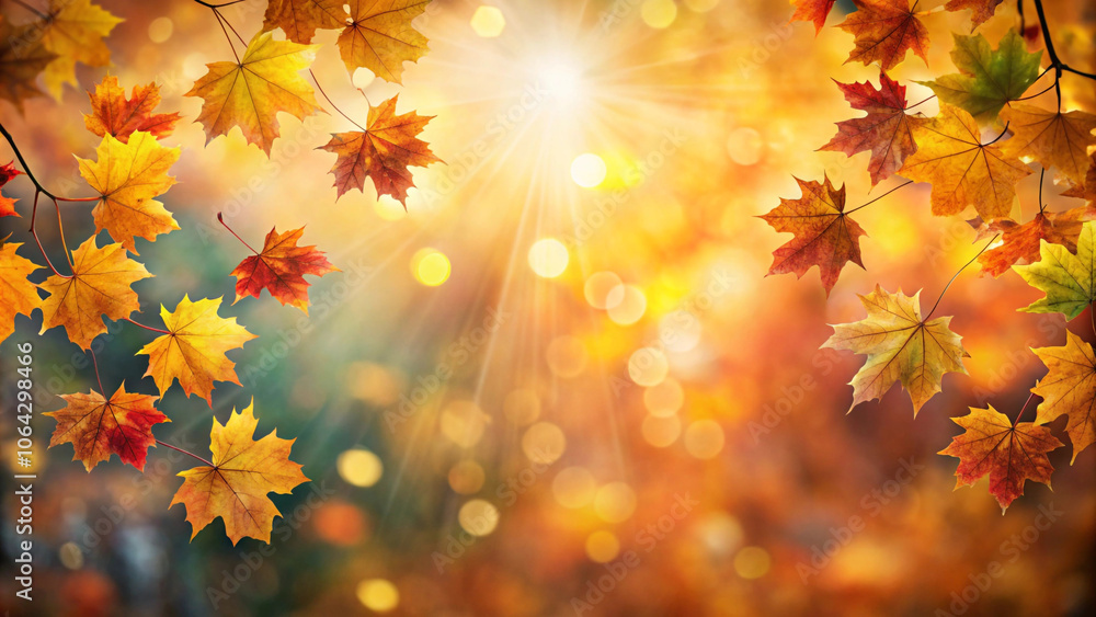 Autumn leaves on a road with a blurred background, autumn leaves in the forest Autumn leaves on a road with a blurred background, autumn leaves in the forest