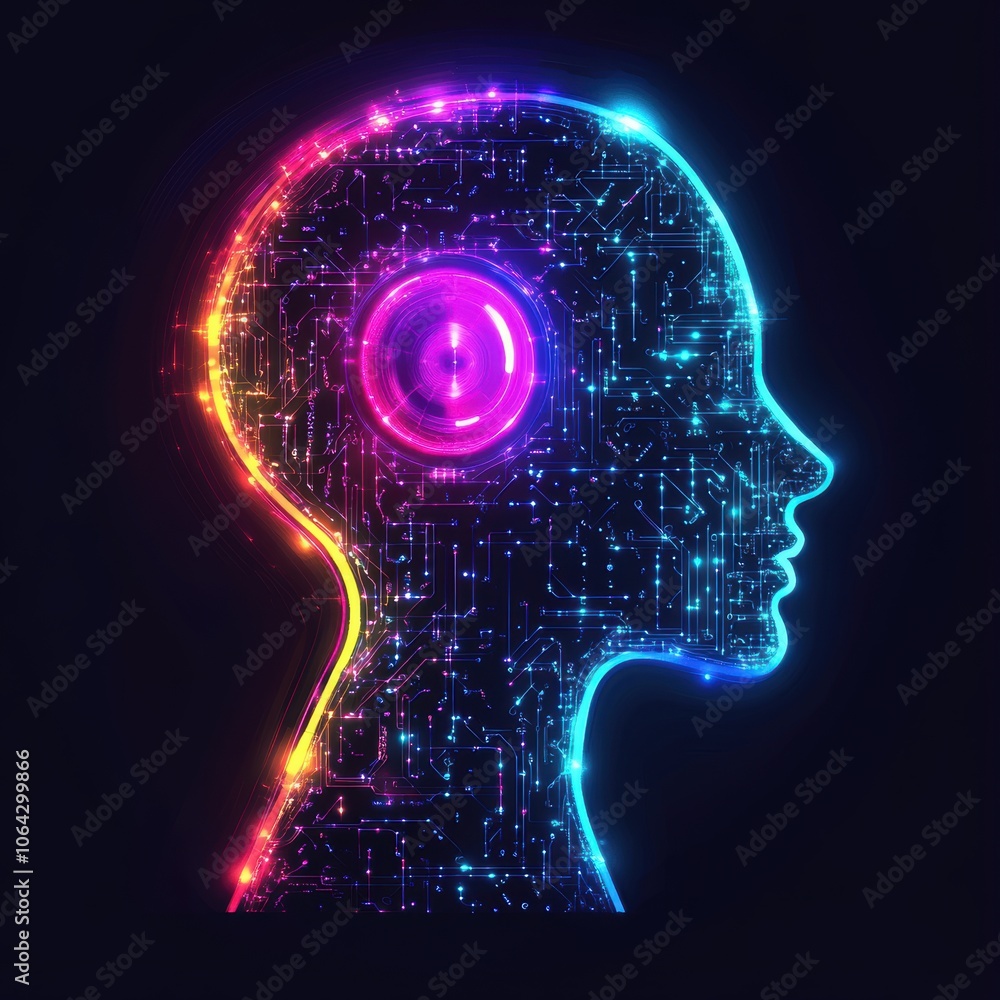 Obraz premium Crafting logos that symbolize advancement in AI