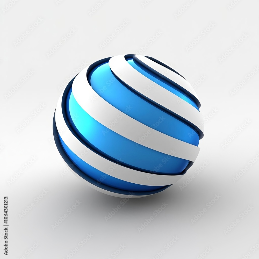 3D Line Art Globe Logo for Creative Branding 3D Line Art Globe Logo for Creative Branding