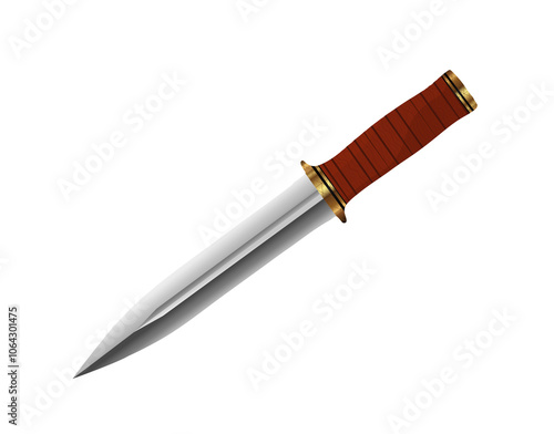 Boker Bowie Hunting Knife Illustration