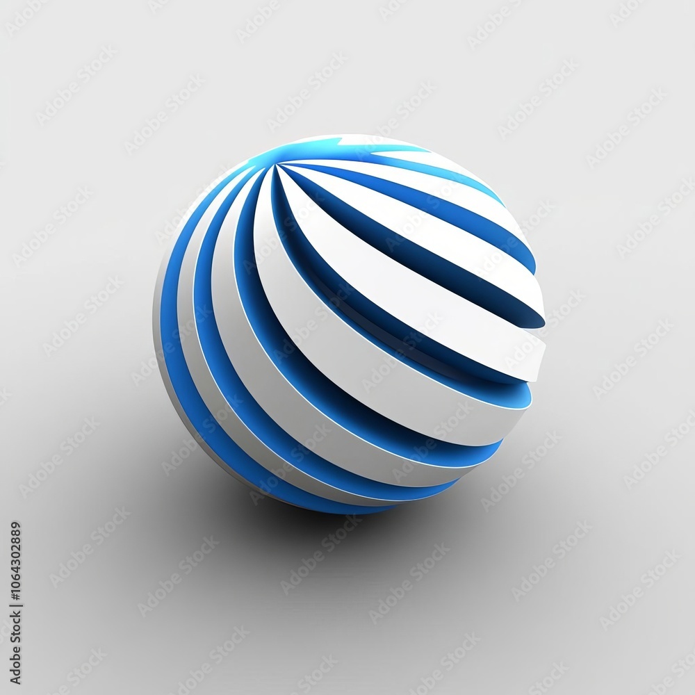 3D Line Art Globe Logo for Creative Branding 3D Line Art Globe Logo for Creative Branding