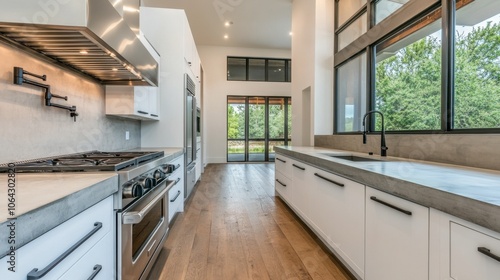 Wallpaper Mural Modern Kitchen Interior with Open Layout and Natural Light Torontodigital.ca