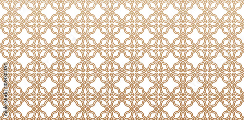 Motif batik seamlessly pattern golden colors isolated white backgrounds for knitted fabric textured, fabric printing, birthday invitations covers, wraps paper, covering books, patterned fills elements