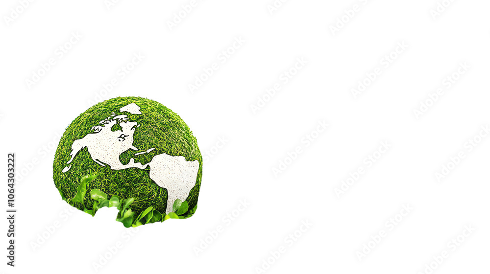 A green globe representing Earth, adorned with lush vegetation and leaves, symbolizing environmental sustainability. A green globe representing Earth, adorned with lush vegetation and leaves, symbolizing environmental sustainability.