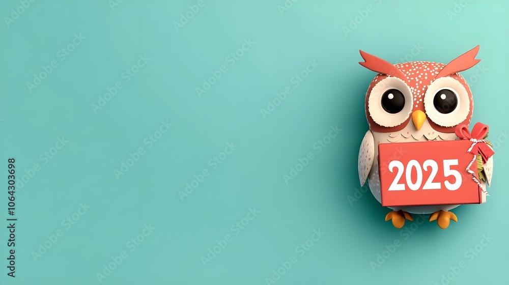 Obraz premium Owl Holding 2025 Sign