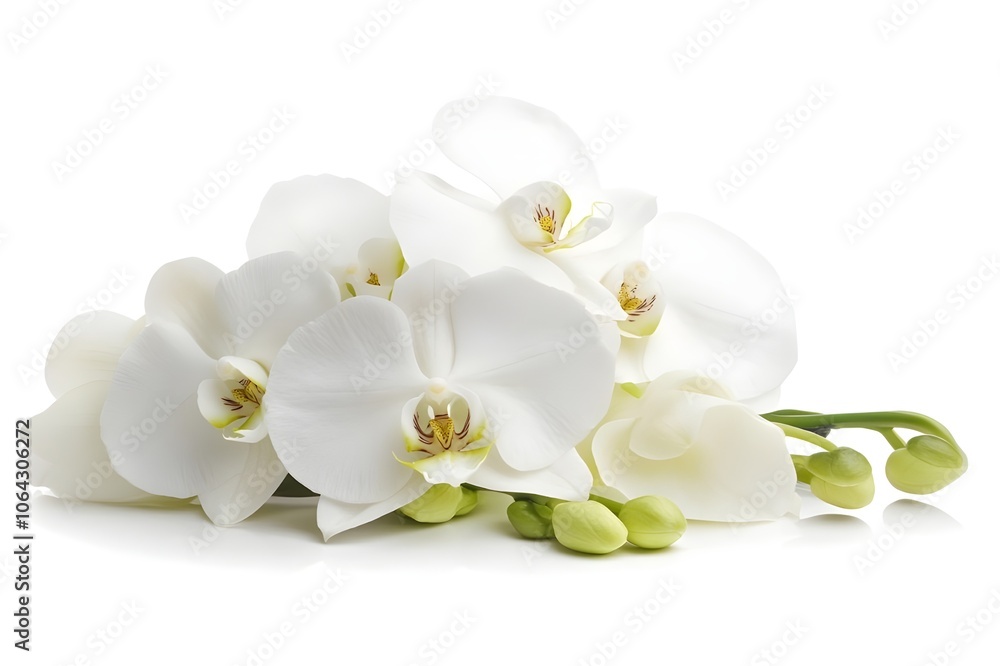 Fototapeta premium Orchid Flower Isolated on White Background.