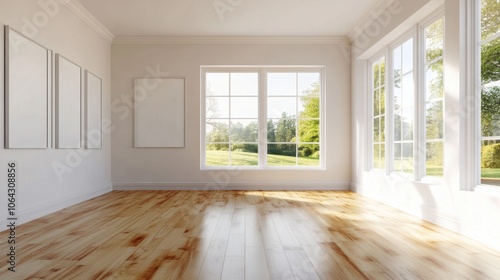 Wallpaper Mural Bright and Spacious Empty Room with Natural Light Torontodigital.ca